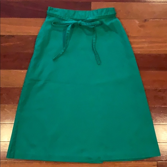 Vintage Dresses & Skirts - Women’s Vintage Green Wrap Skirt Made in USA Sz 10
